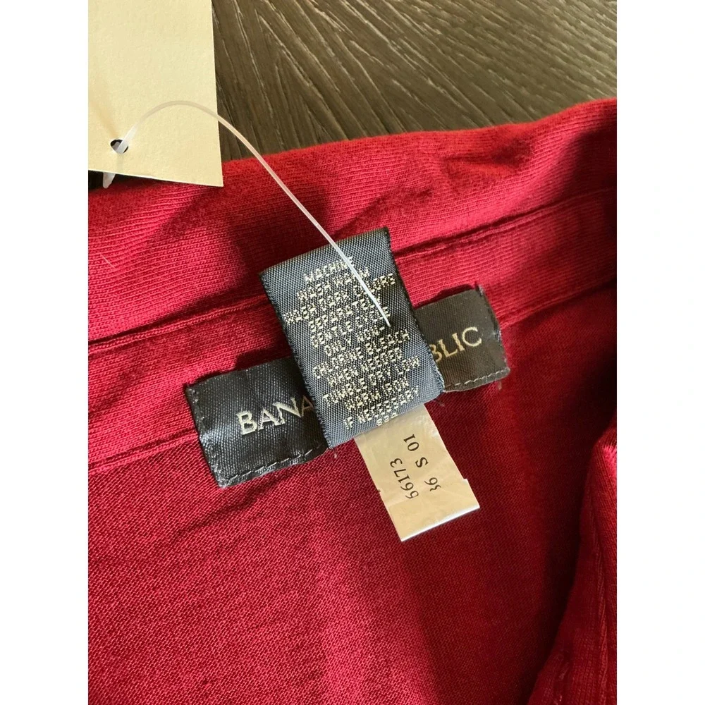 Banana Republic Mens XL Red Polo Shirt Short Sleeve Cotton Rayon Stretch NWT